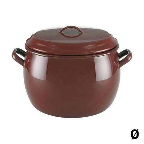 Quid Klassischer Emaille emaillierter runder emaillierter Topf 30cm - 18l