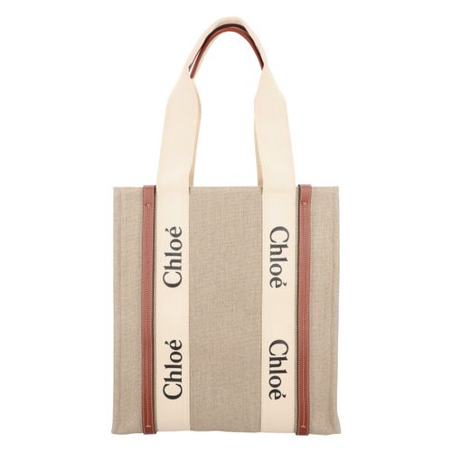 Woody stof- en leren tas