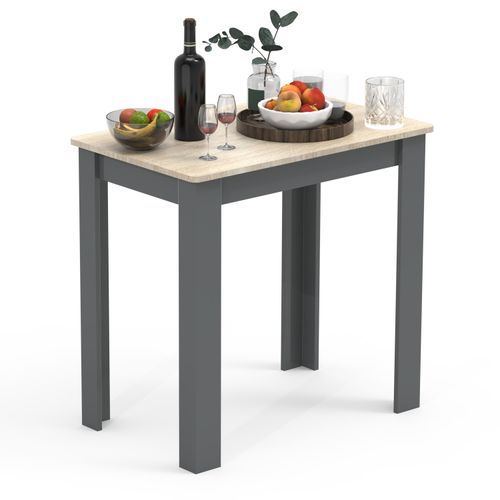 Esstisch VCM "Holz Esstisch Küchentisch Esal 80 x 50 cm", braun (anthrazit, honig, eiche), B:80cm T:50cm, Tische, Esstisch Quadratische Esstische Küchentisch