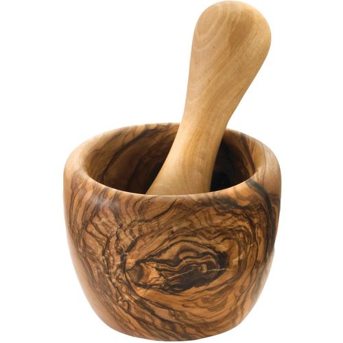 Mörser BERARD FRANCE 1892, braun (holzfarben), B:7cm H:5cm L:7cm Ø:7cm, Massivholz, Mörser, Mörser, inkl. Stößel