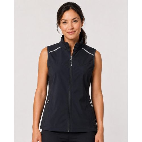 Softshellweste LPO "Softshellweste Hellen", Damen, Gr. 40, schwarz, Softshell, 100% Polyester, regular fit hüftbedeckend, Westen