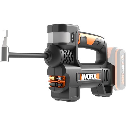 Akku-Handkompressor WORX "WX092.9", schwarz (ohne farbbezeichnung), B:7,1cm H:16,7cm L:23,2cm, Kompressoren, 4-in-1, digitale Anzeige, Notfallhelfer, ohne Akku & Ladegerät