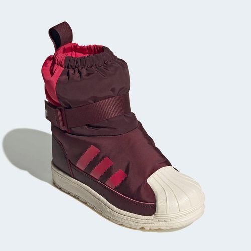 Winterstiefel ADIDAS ORIGINALS "SUPERSTAR 360 WINTERIZED FÜR KINDER", Mädchen, Gr. 28, maroon, wonder weiß, ruby rot, Synthetik, Textil, Schuhe Winterstiefel, Winterschuhe, Winterboots, Snowboots, für Kinder & Jugendliche