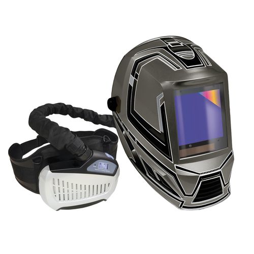 GYS 5/13 AIR TRUE COLOR XXL 047846 Schweißerschutzhelm mit Gebläse-Atemschutzsystem Weiß EN 166, EN 175, EN 379, EN 12941 (047846)