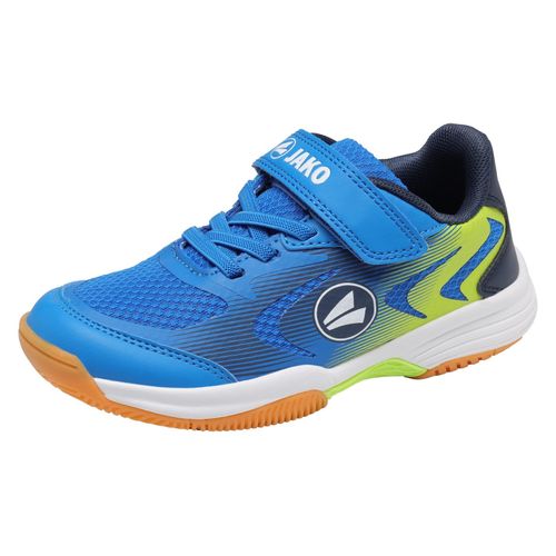 Indoorschuh JAKO "J-MS BLUR EV", Mädchen, Gr. 28, skydiver, lime, Synthetik, Textil, Schuhe, Indoorschuh, Sportschuhe, nicht abfärbende Sohle