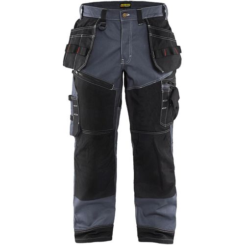 Arbeitshose BLÄKLÄDER "Bund", Herren, Gr. 60, EURO, grau (grau, schwarz), Obermaterial: 100% Baumwolle CO., Hosen Arbeitshose