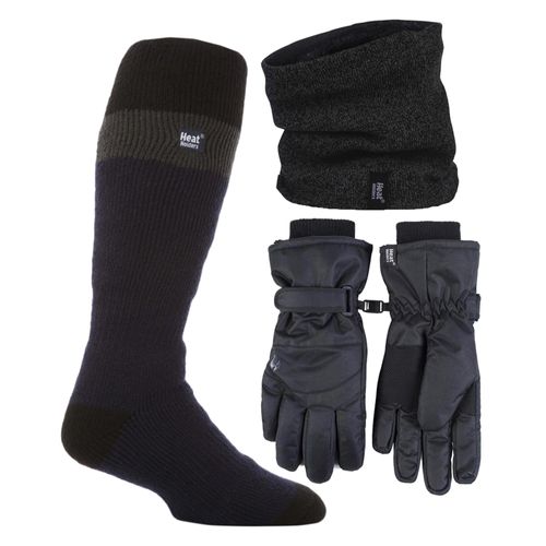 Heren Ski Set Nekwarmer Handschoenen & Thermische Ski Sokken Wintersportoutfit