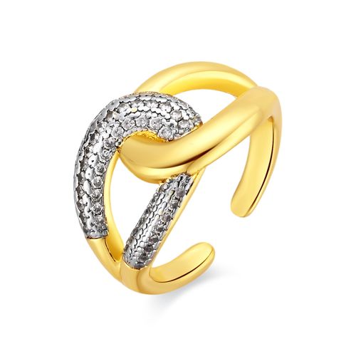 Luxenter Brilliant Metal and Zirconia Alloy Ring in 18 karat Gelbgold - Denan