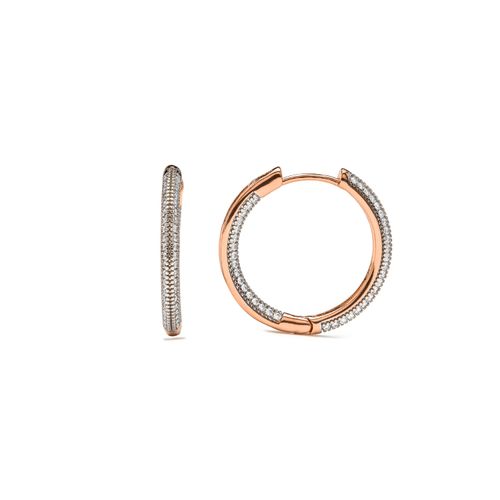 Luxenter Ohrringe mit Brillantstrass in 18 Karat Gelbgold – Jasoy