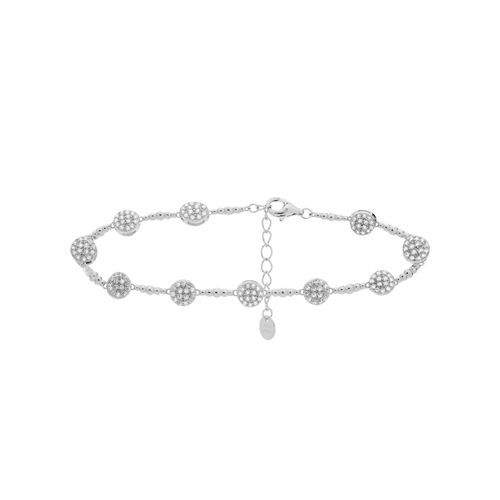 Sterling zilveren 925 Luxenter armband met gerhodineerde briljant zirkonia - Inajwa