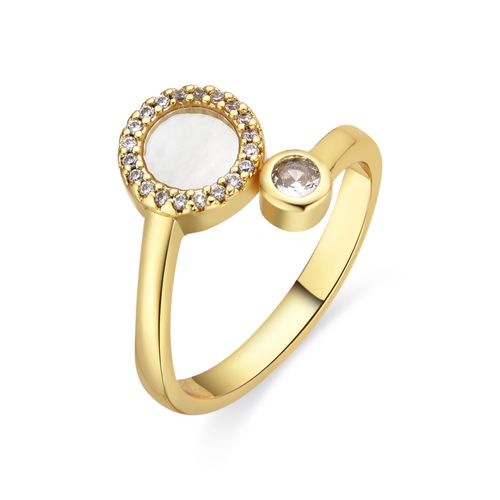 Luxenter Ring mit weißem Perlmutt aus 18k Gold - Yaran