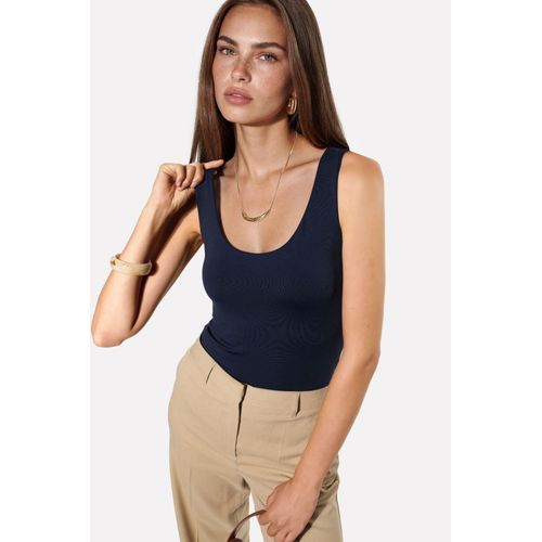 U Kraag Gebreide Tube Top