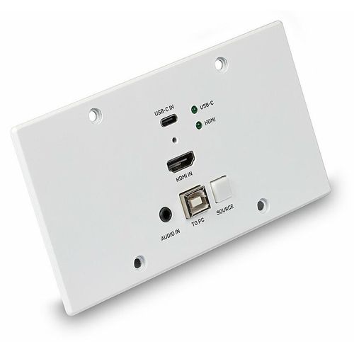 Lindy 150m Cat.6 HDMI 4K60 & Type C HDBaseT EU Wall Plate KVM Extender, Transmitter, Transmitter, Kabelgebunden, 150 m, Cat6, 3840 x 2160 Pixel, 60 Hz