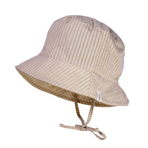 Schlapphut MAXIMO, Mädchen, Gr. 47, beige, streifen, Web, Baumwolle, Hüte Schlapphut