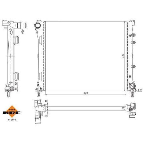 NRF Kühler, Motorkühlung 53527a für ABARTH Fiat