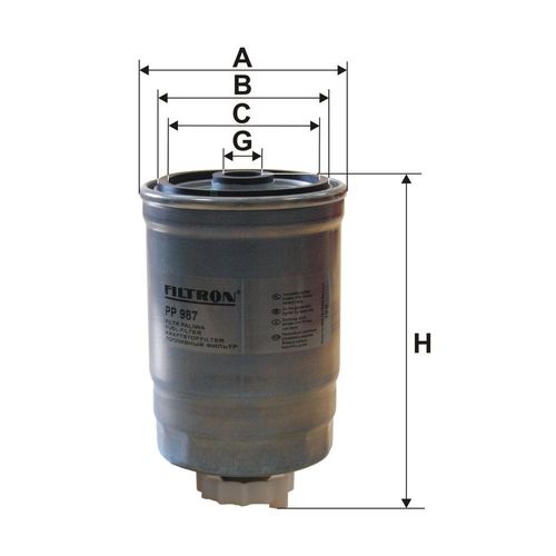FILTRON Kraftstofffilter pp987 Anschraubfilter 143mm GewindemaßM16x1.5 für SAAB
