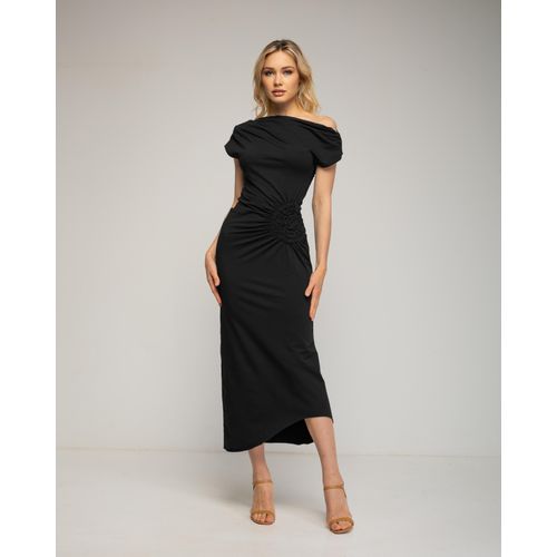 Jurk met asymmetrische kraag