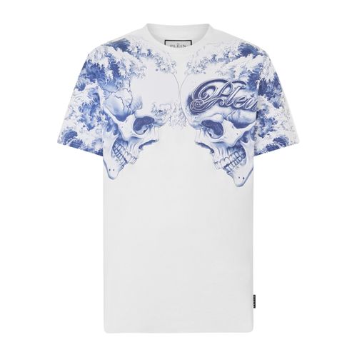 Round Neck T-Shirt Ceramic Skulls