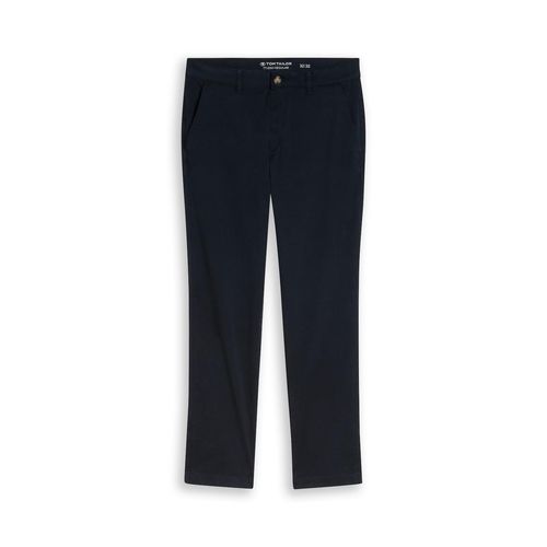 TOM TAILOR Herren Regular Fit Chino Hose, blau, Uni, Gr. 38/32