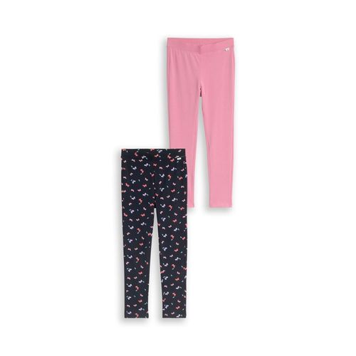 TOM TAILOR Mädchen Basic Leggings im 2-er Pack, rosa, Uni, Gr. 134