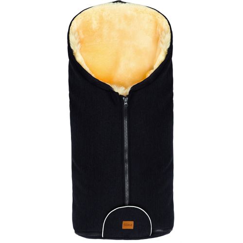 Fußsack FILLIKID "Pamir Winterfußsack", Kinder, schwarz, Lammfell, Polyester, Fußsäcke Fußsack, für Autositze Gr. 0 und Kinderwagen