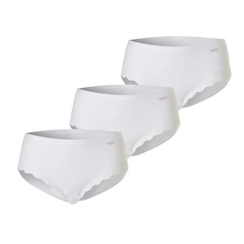 Cotonella Dames slip met kant midi 3-pack