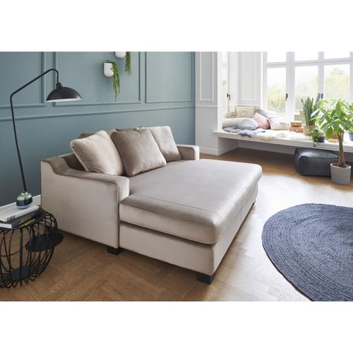 Loveseat "Nobel", beige (creme), B:158cm H:89cm T:173cm, ATLANTIC HOME COLLECTION, Sessel, Megasessel, Loveseat, inkl. 5 Rückenkissen, frei im Raum stellbar