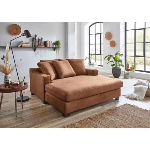 Loveseat "Nobel", braun, B:158cm H:89cm T:173cm, ATLANTIC HOME COLLECTION, Sessel, Megasessel, Loveseat, inkl. 5 Rückenkissen, frei im Raum stellbar