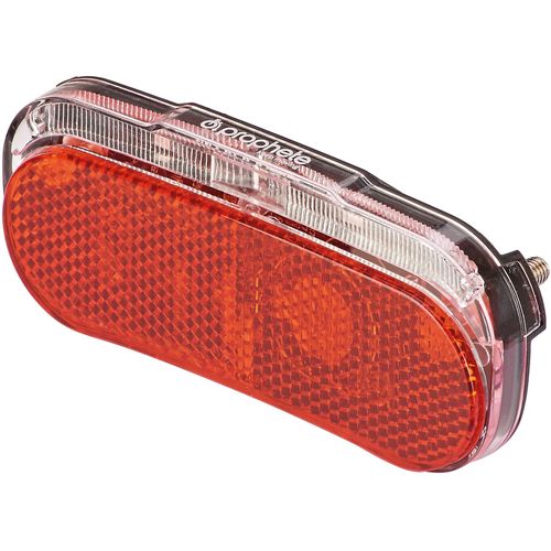 Fahrrad-Rücklicht PROPHETE "LED-Rücklicht, Naben- und Seitendynamo mit Bremslicht", schwarz, Fahrradlampen