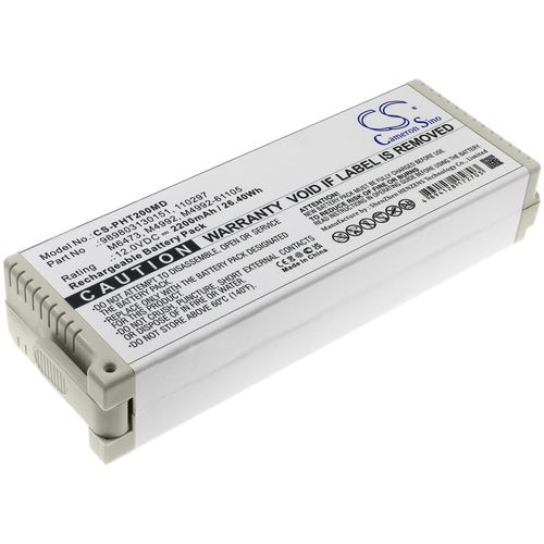 TECHTEK Akku Kompatibel mit [Philips] ECG PageWriter Trim I, Pagewriter 860290, Pagewriter Trim 2, Pagewriter Trim I, Pagewriter Trim II, Pagewriter