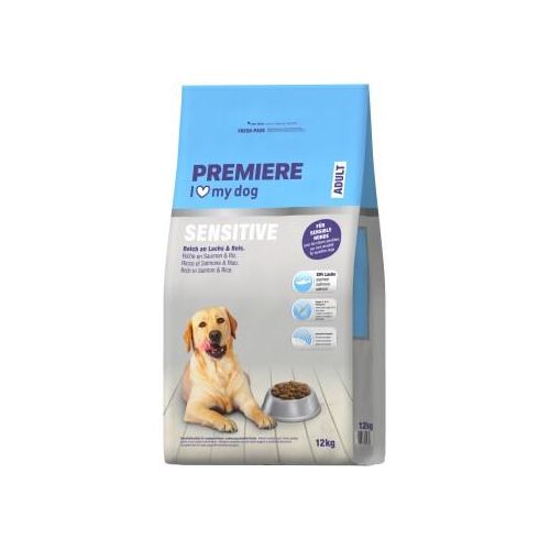 PREMIERE Croquettes Sensitive pour chien adulte Reich an Lachs & Reis 12 kg