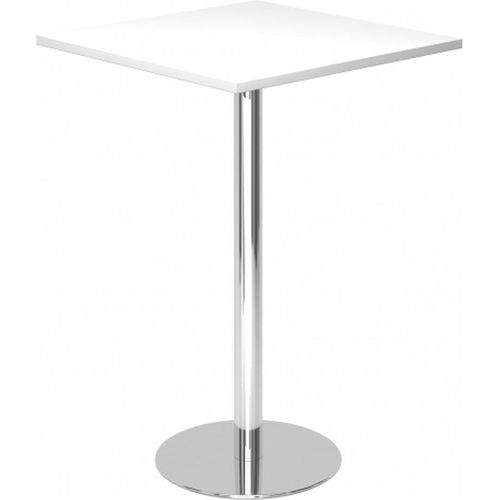 BISTRO H88Q C - System Konferenztisch Weiß 80 x 80 Chrom
