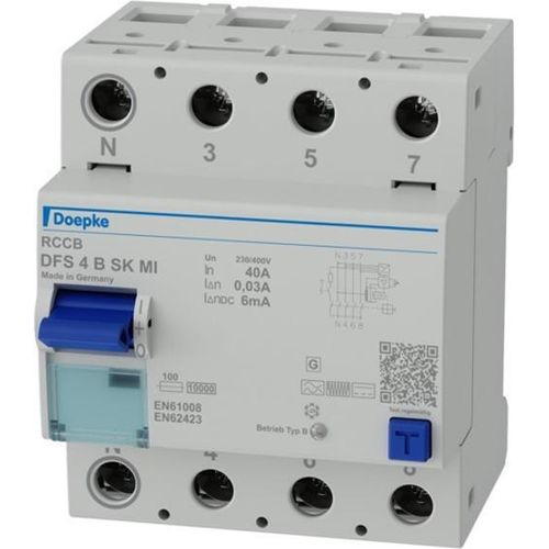 Doepke DFS 4 040-4/0,03-B SK MI - Fehlerstromschutzschalter - Typ B - IP20