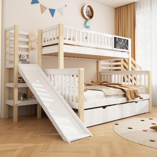 Hausbett 140x200 & 90x200 cm, Etagenbett Kinderbett mit Rutsche, Treppe und Aufbewahrungsschränken, Multifunktionales Doppelbett mit Tafel, Spielbett Familienbett, Weiß ([idealo.de][1])[1]: https://www.idealo.de/preisvergleich/Liste/120338821/kinderbett-baumhaus.html?utm_source=chatgpt.com "Kinderbett Baumhaus | Preisvergleich bei idealo.de"
