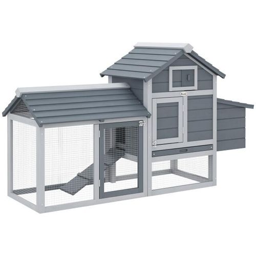 4goodz Pawhut kippenhok met uitloop & nestkast 54x151x87 cm -