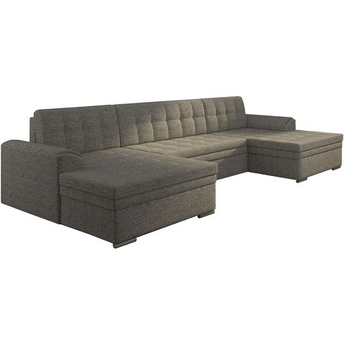 nabbi Ecksofa U mit Zerlegung Ventil UL/P - grau (Berlin 01)