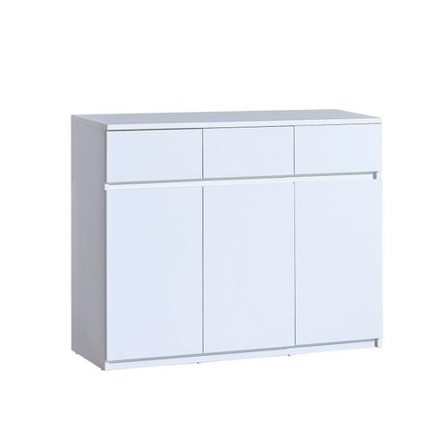 KOMMODE KRYOS 120/94/40cm mit 3 Schubladen 3 Türen Weiß