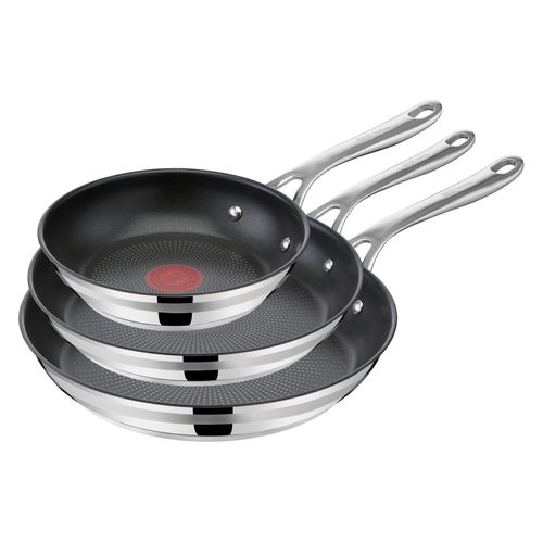 Pfannen-Set TEFAL "Jamie Oliver Cook Smart 3-teilig", silber (silberfarben), Ø:28cm, Pfannen, Pfannen-Set