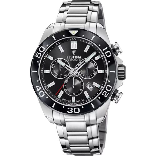 Festina Chronographen Chrono Swiss Made Black