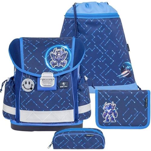 Belmil Schulranzen Set Roboter "Navy Blue Tech" 1.Klasse Jungen Einschulung Grundschule CLASSY