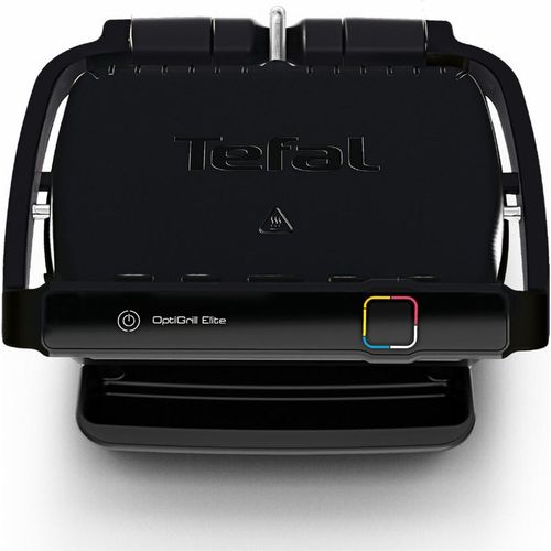 Tefal OptiGrill Elite GC7508, Schwarz, Edelstahl, Edelstahl, Rechteckig, 300 x 200 mm, Thermoplast, 4 Person(en)