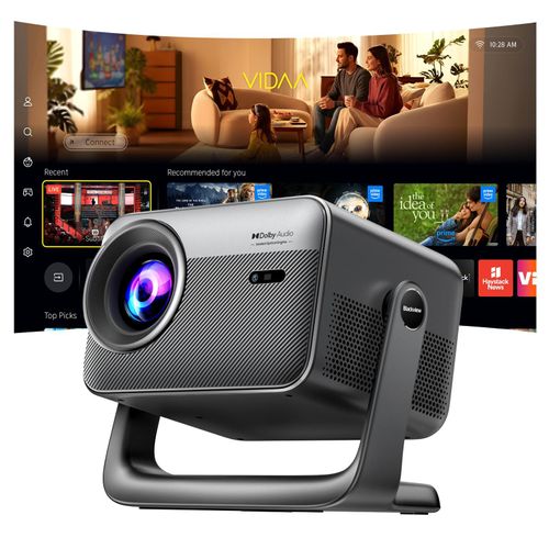 Blackview PV1000 Max Beamer, 75000 lm, 1080p FHD, VIDAA OS, Dolby Audio 12W, 6-in-1 TOF AF, 40-150 Zoll, MT9660, WiFi 5+BT 5.0, AirPlay 2, 360° Gimbal