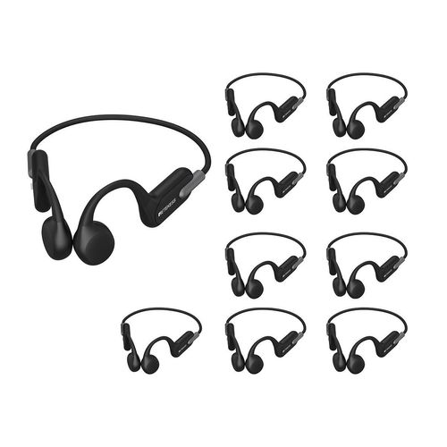 Retekess TT042 Knochenleitungskopfhörer, Hörhilfegerät, zwei Modi, 200 mAh, 6 Lautstärkestufen, Typ-C,Breite Kompatibilität, für Seniorenreisegruppen