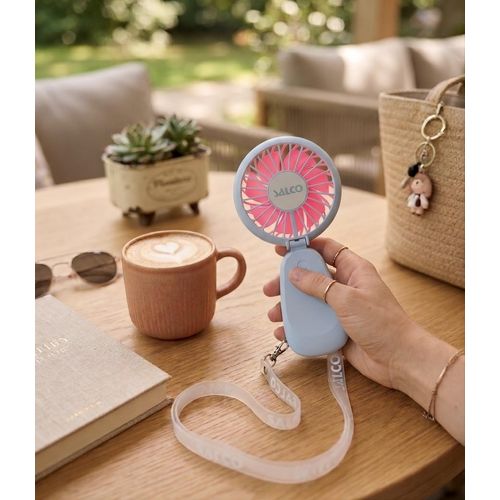 Mini USB-Ventilator SALCO "SMF-20bl", blau, B:9cm H:16,5cm T:3cm, Ventilatoren, Mini USB-Ventilator