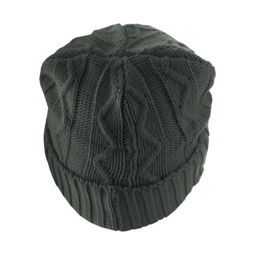 Beanie MSTRDS "MSTRDS Unisex Beanie Cable Flap", Herren, Gr. onesize, charcoal, Kunstfaser, Mützen Beanie