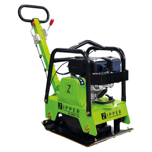 ZIPPER ZI-RPE125 Rüttelplatte Bodenverdichter Rüttler Verdichter inkl. Fahrwerk