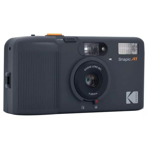 Kodak Snapic A1, Kompakt-Filmkamera, 35 mm, 1/100 s, Auto, Blitz Aus, Flash an, Grau, Alkali