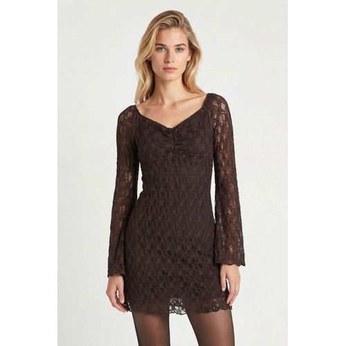 Bardot Kanten Midi Jurk