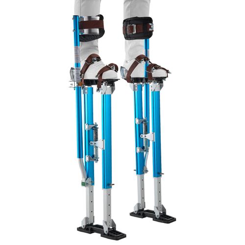 VEVOR Trockenbau-Stelzen Aluminium-Werkzeugstelzen 61 cm-102 cm verstellbar Malen Schwarz, Blau, 24-40 Zoll-b
