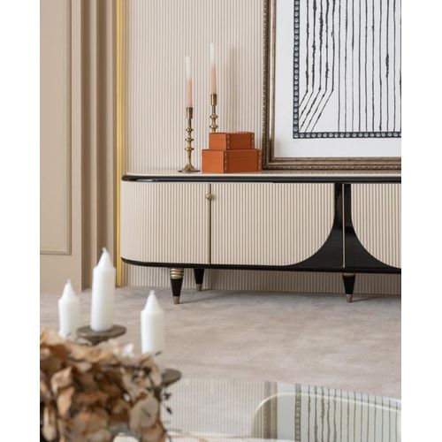 Design Fernsehtisch Hochwertige Verarbeitung mit stilvollen Kurven